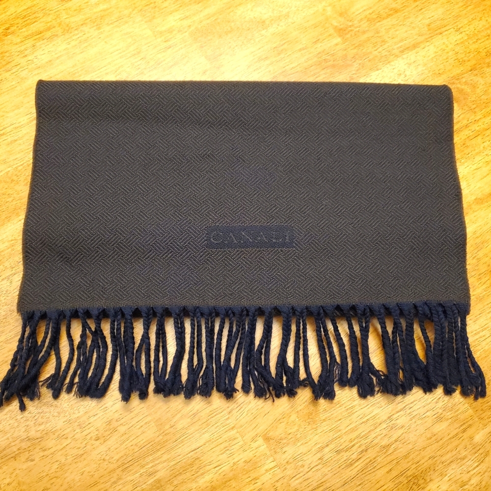 Canali Black & Brown Wool Scarf
